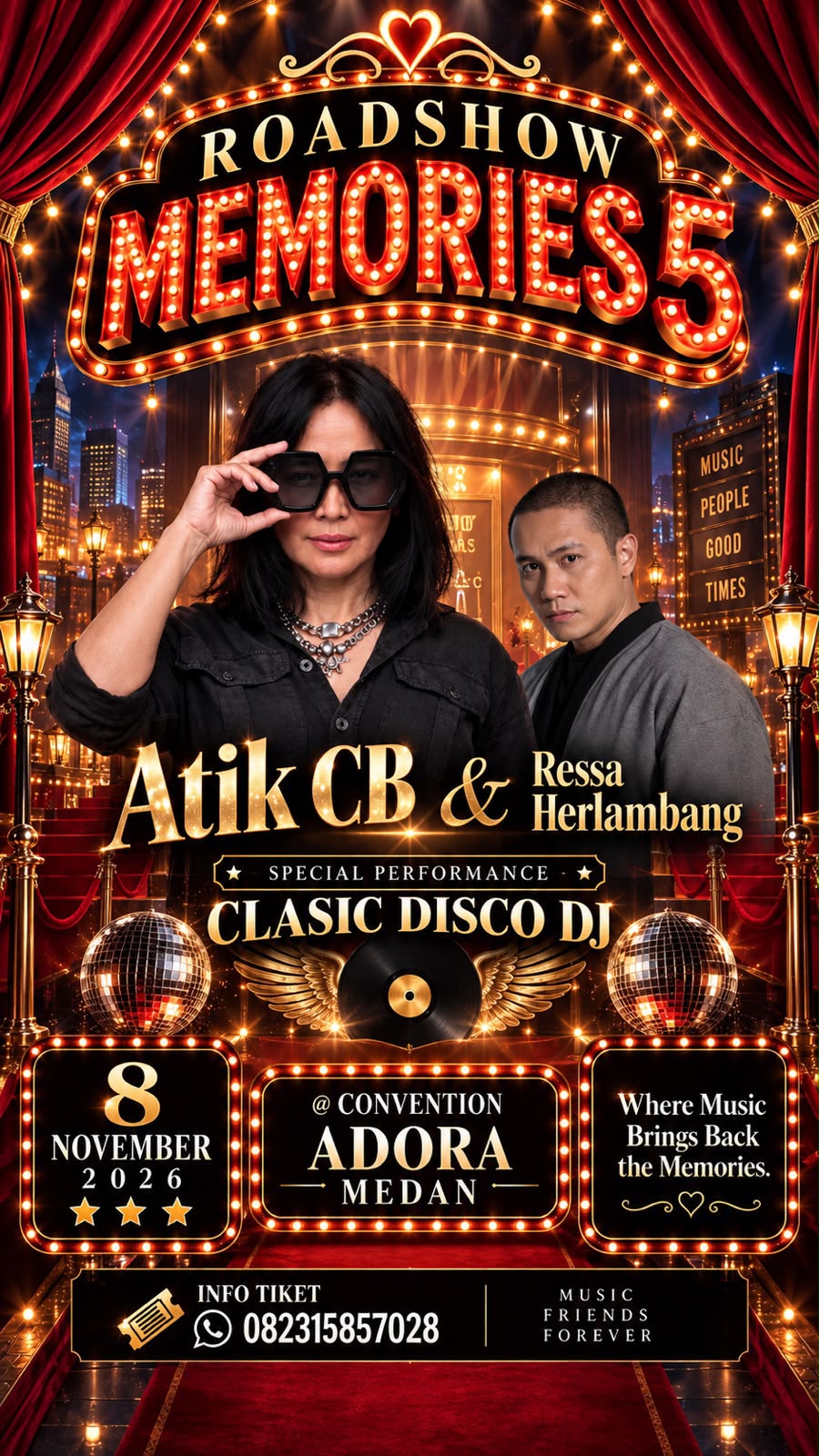 Poster Roadshow Memories 5 — Atiek CB & Ressa Herlambang